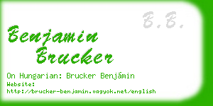 benjamin brucker business card