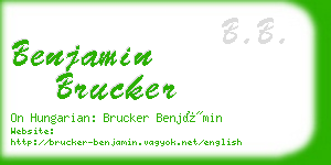 benjamin brucker business card